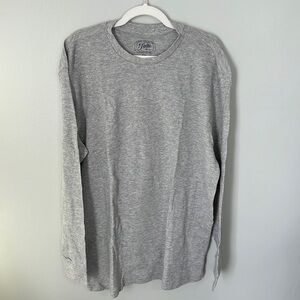 NWOT JACHS Gray Waffle Knit Long Sleeve Shirt